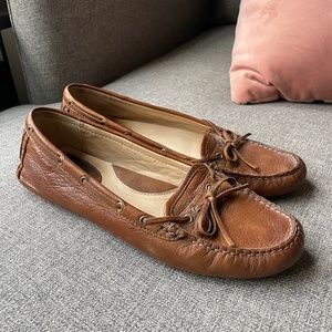 Frye Reagan Campus Driver Brown Loafer